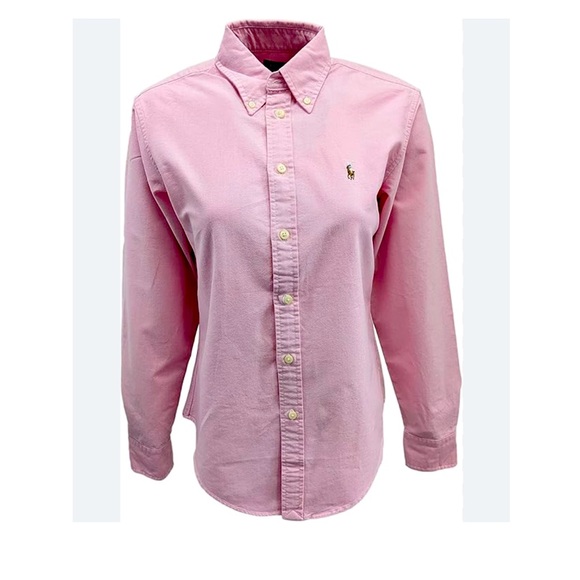 Ralph Lauren Tops - Polo Ralph Lauren Classic Pink Casual Button Down Shirt Oxford Style size 4-EUC!